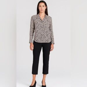 Diane Von Furstenberg Black and Apricot Blouse